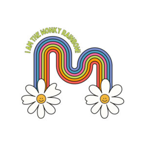 Wonky Rainbow - Infant Wee Tee Design