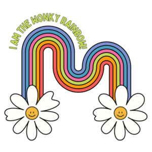 Wonky Rainbow - Stainless Drink Bottle with Straw Design