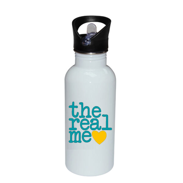 THE REAL ME - Stainless Drink Bottle with Straw Thumbnail