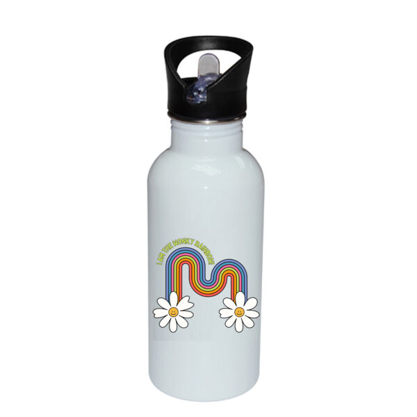 Wonky Rainbow - Stainless Drink Bottle with Straw Thumbnail